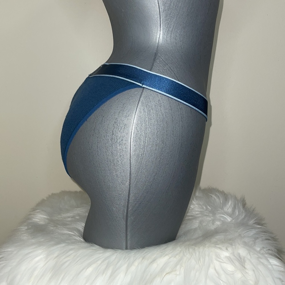 VICTORIAS SECRET LOGO WAISTBAND STRETCH COTTON TANGA BIKINI PANTY UNDERWEAR. NWT - Picture 9 of 10